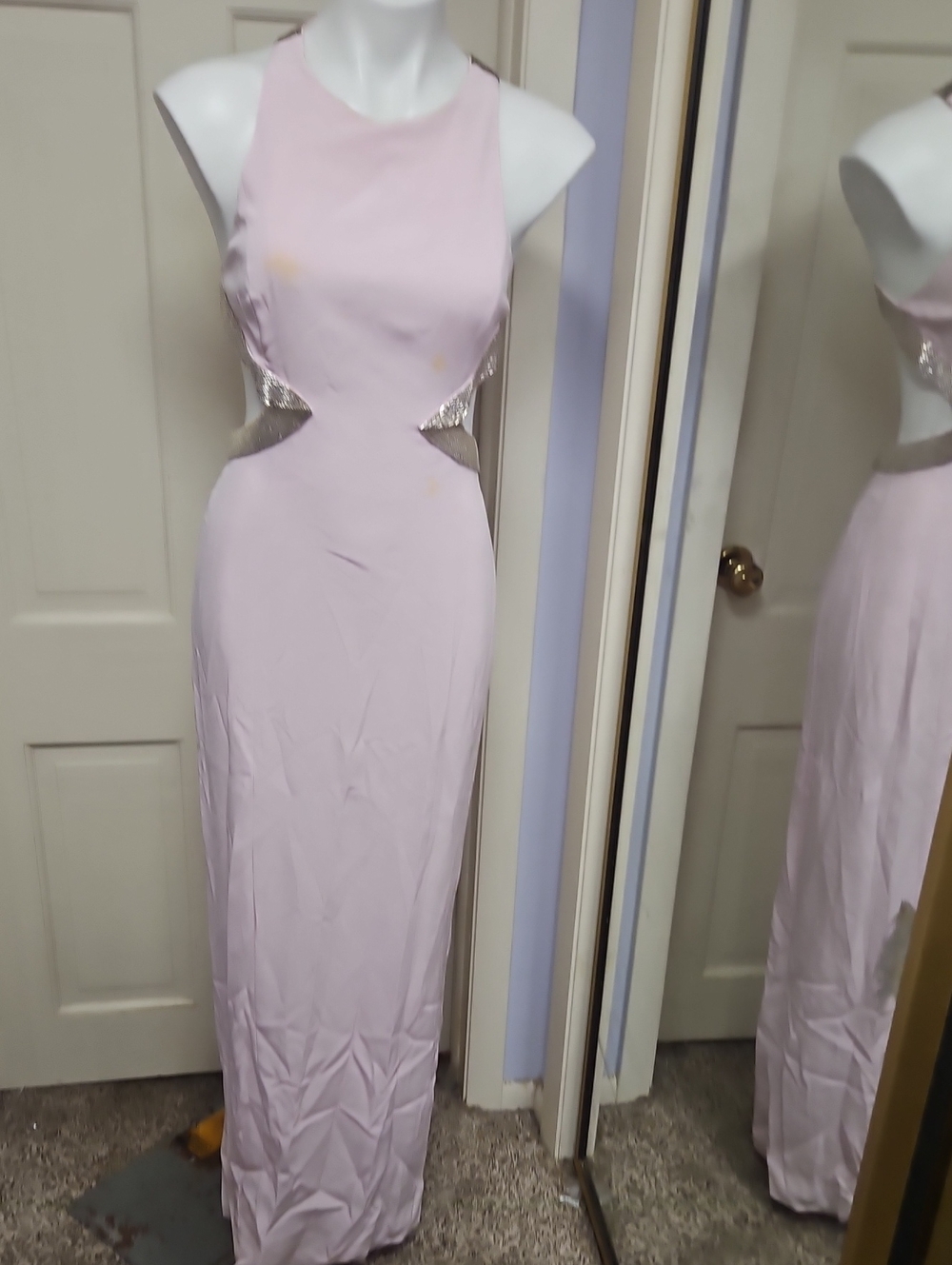 Vtg 90 Beaded  Cutout Evening Gown